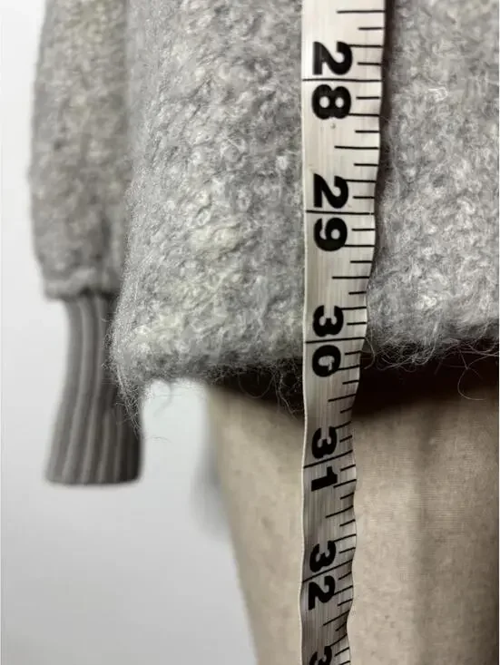 Free People Sweater Women M Gray Oversized Soft Big Sleeve  MissPinkFashions - Picture 4 of 5